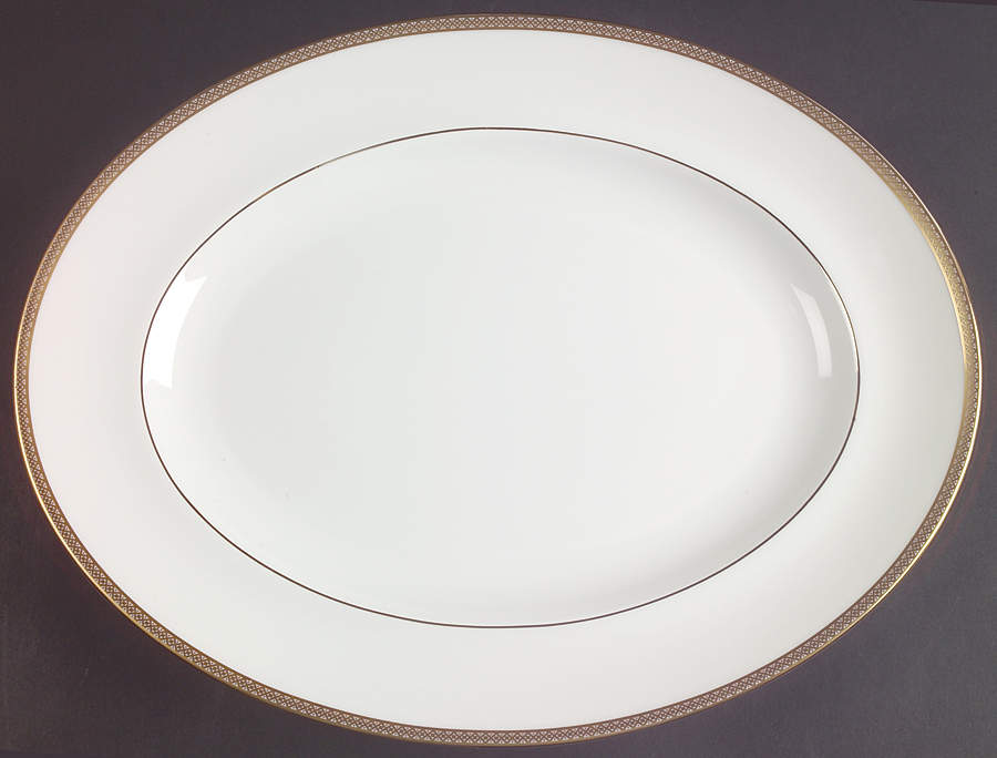 Golden Madrid 14" Oval Serving Platter by Wedgwood-1