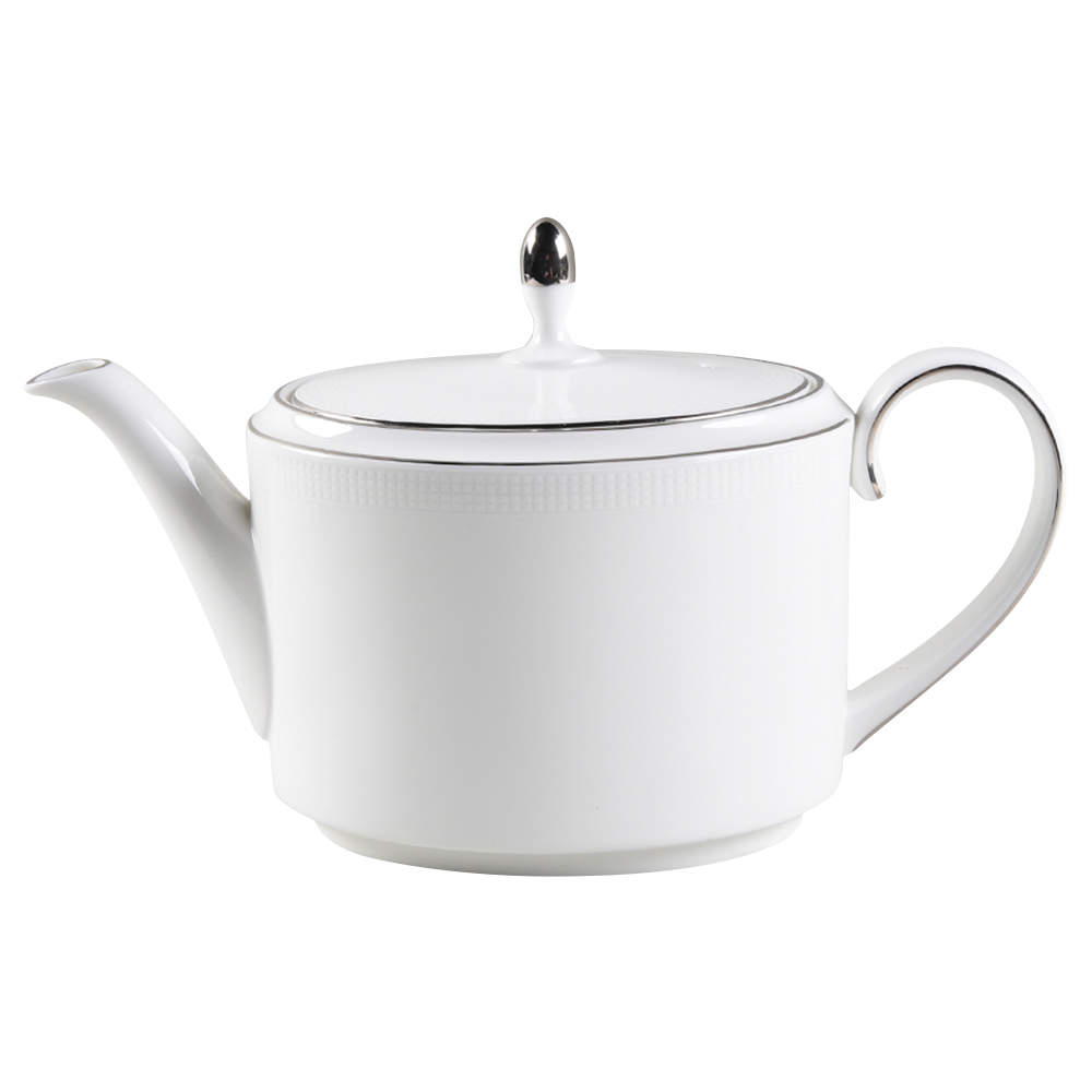 Blanc Sur Blanc Teapot & Lid by Wedgwood-1