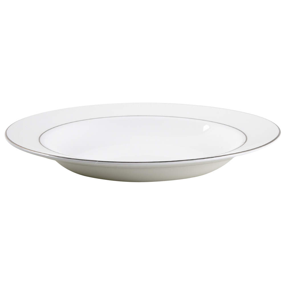 Blanc Sur Blanc Large Rim Soup Bowl by Wedgwood-1