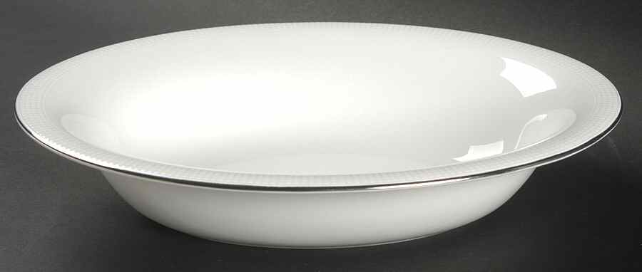Blanc Sur Blanc 10" Oval Vegetable Bowl by Wedgwood-1