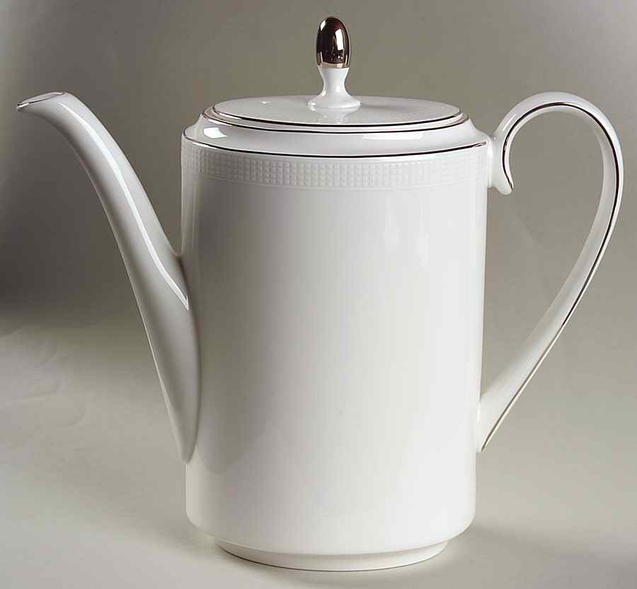Blanc Sur Blanc Coffee Pot & Lid by Wedgwood-1