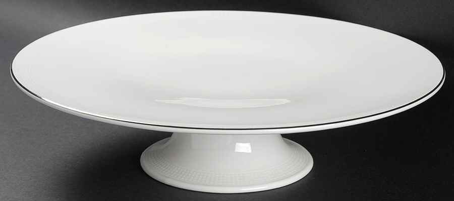 Blanc Sur Blanc 11" Diameter Pedestal Cake Stand by Wedgwood-1