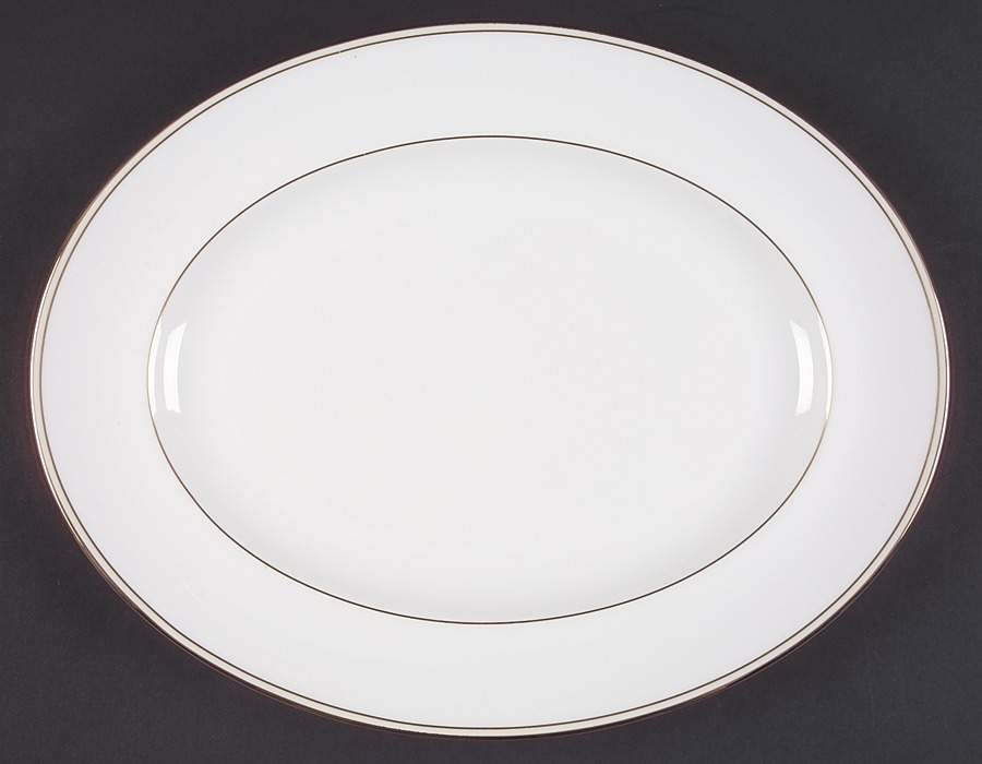 Champagne Duchesse 13" Oval Serving Platter by Wedgwood-1