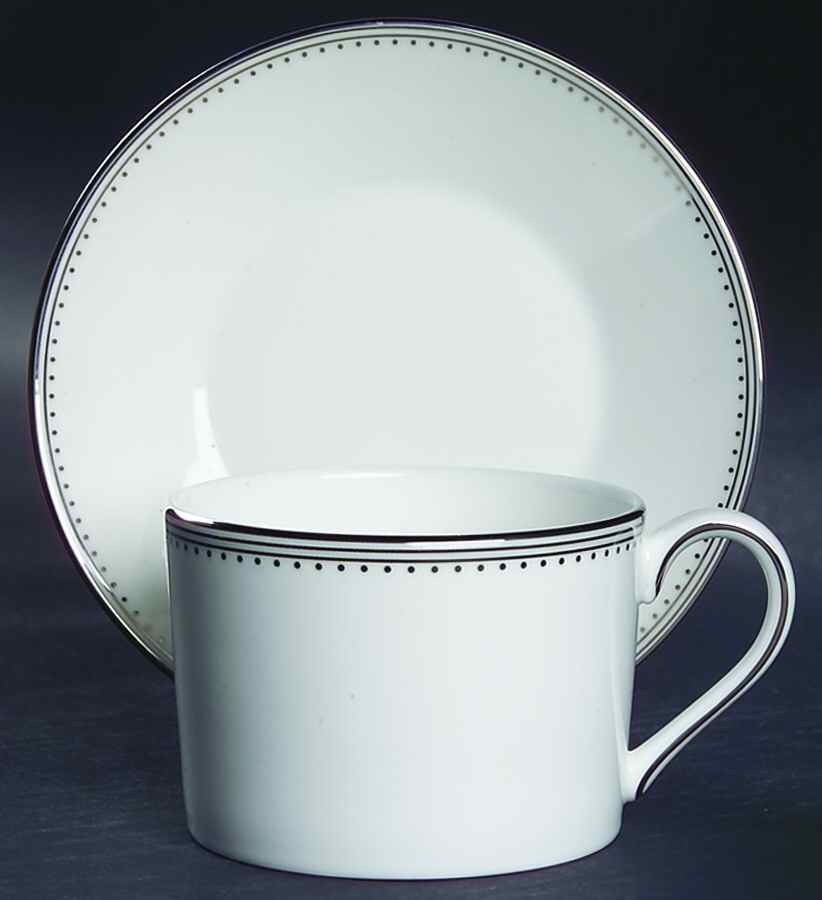 Grosgrain Flat Cup & Saucer Set by Wedgwood-1