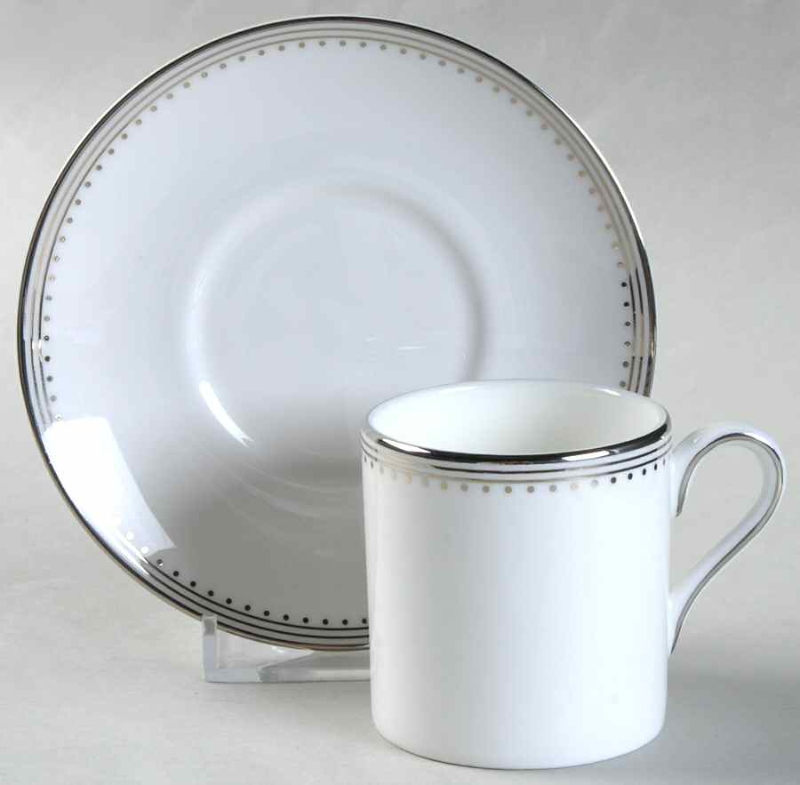 Grosgrain Espresso Cup and Saucer Set by Wedgwood-1