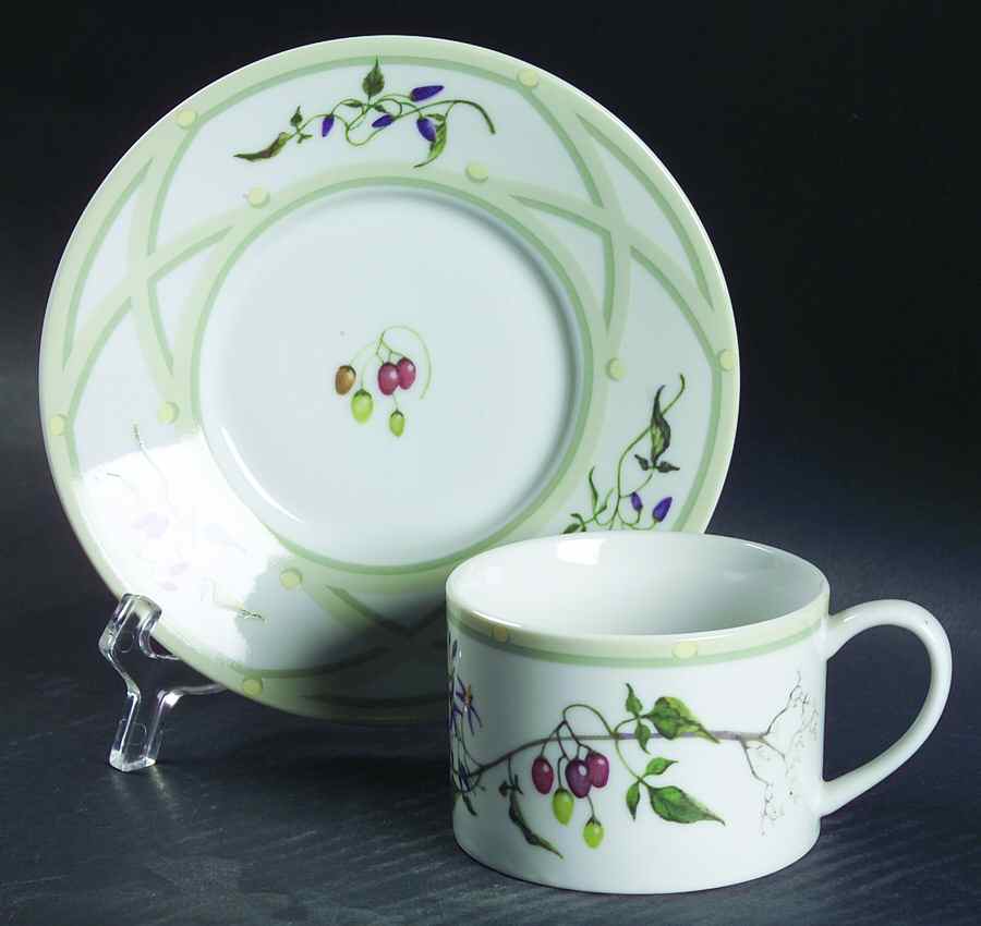 Philanthia Flat Cup & Saucer Set by Woodmere-1