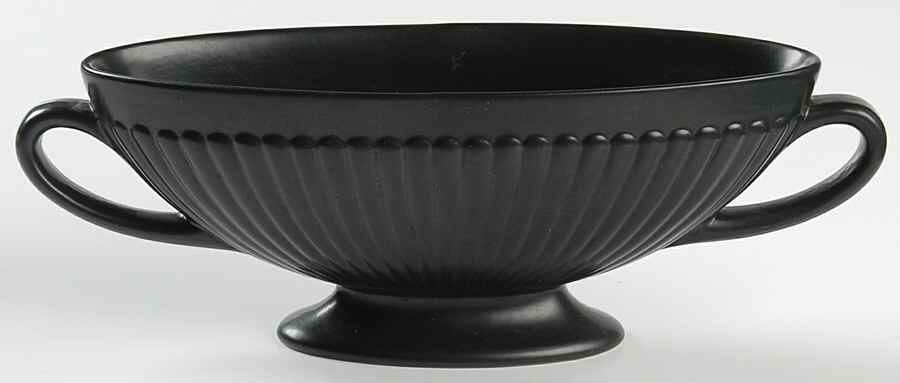 Nautilus Black 2" Oval Vase by Wedgwood-1