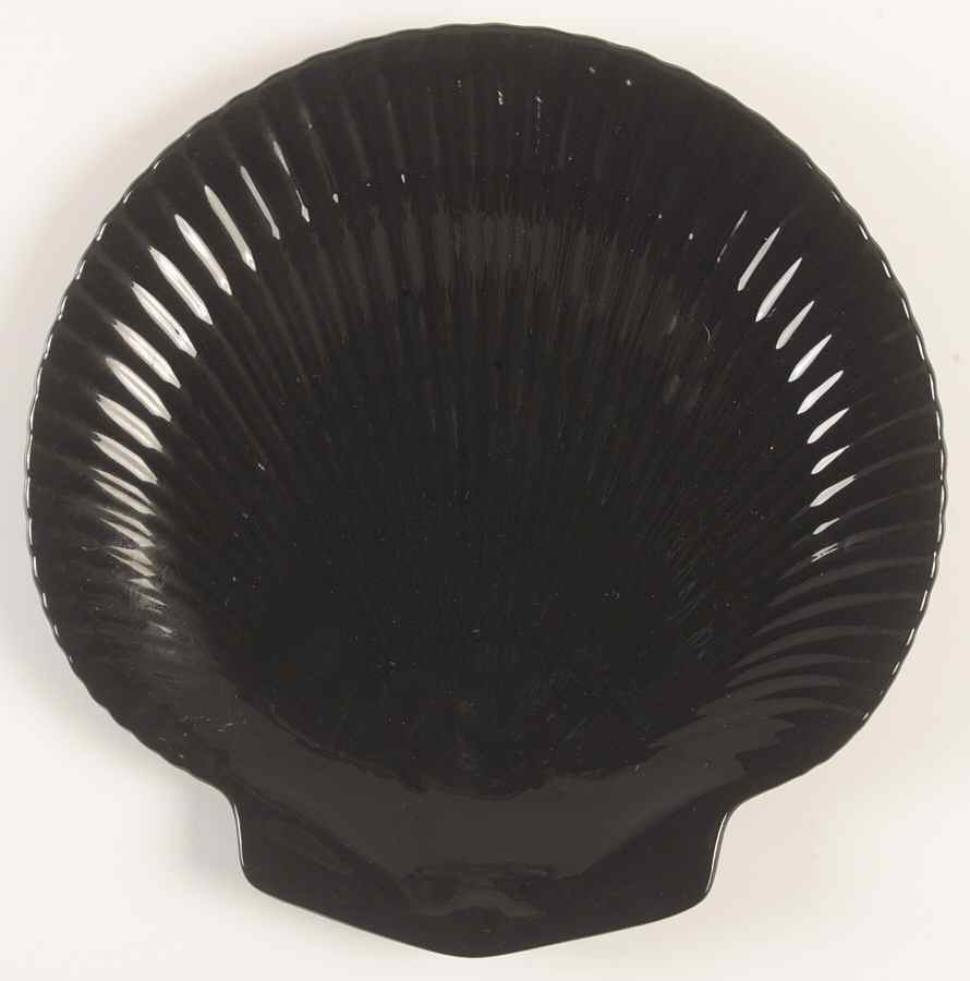 Nautilus Black Salad Plate by Wedgwood-1