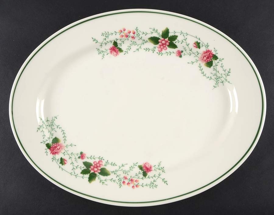 Roseberry 14" Oval Serving Platter by Waverly-1