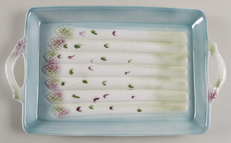 Asparagus 15" Sculptured Rectangular Platter by Williams-Sonoma-1