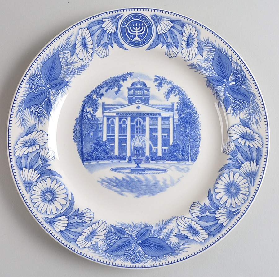 Limestone College Blue Dinner Plate by Wedgwood-1