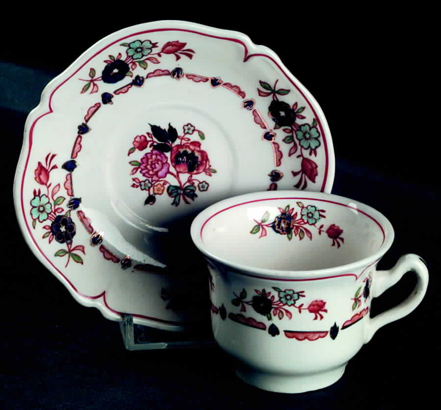 Flora Flat Demitasse Cup & Saucer Set by Wood & Sons-1