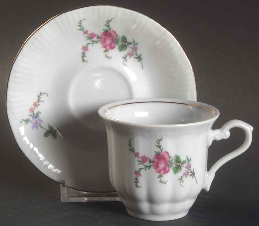 WLB41 Flat Demitasse Cup & Saucer Set by Walbrzych-1