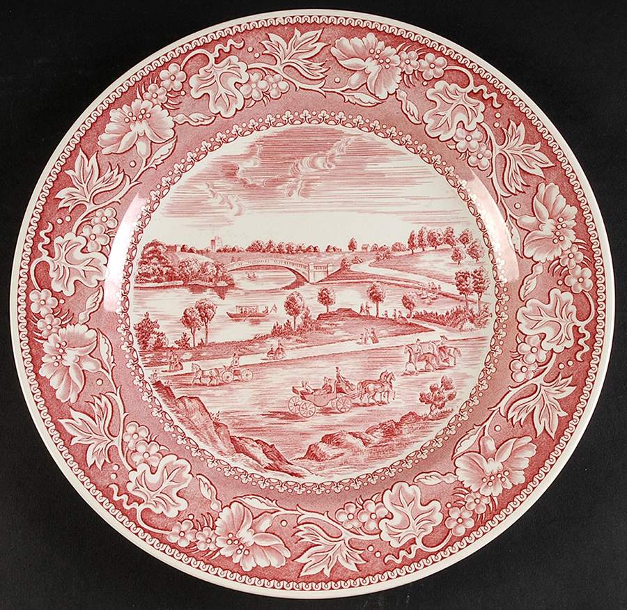 Old New York Red Dinner Plate by Wedgwood-1