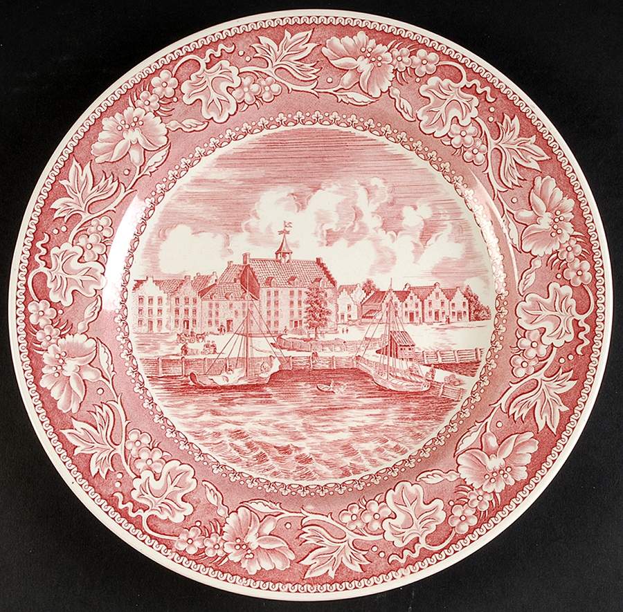 Old New York Red Dinner Plate by Wedgwood-1