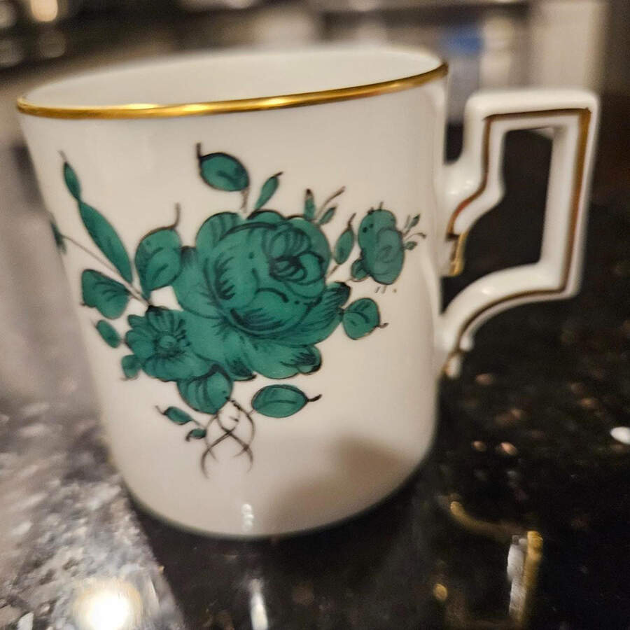 62-5098 Flat Demitasse Cup & Saucer Set by Wiener Porzellan-1