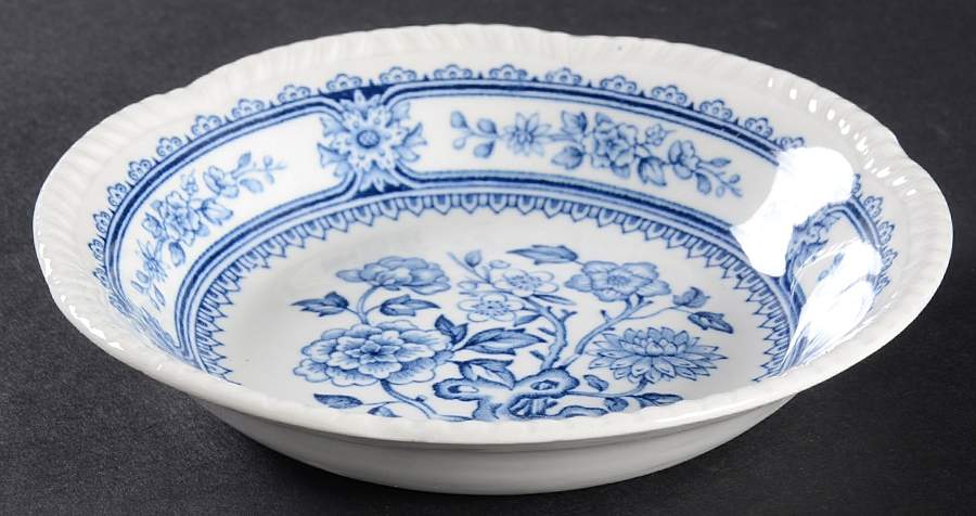 Dorset Blue (Scallop) Fruit/Dessert (Sauce) Bowl by Wood & Sons-1