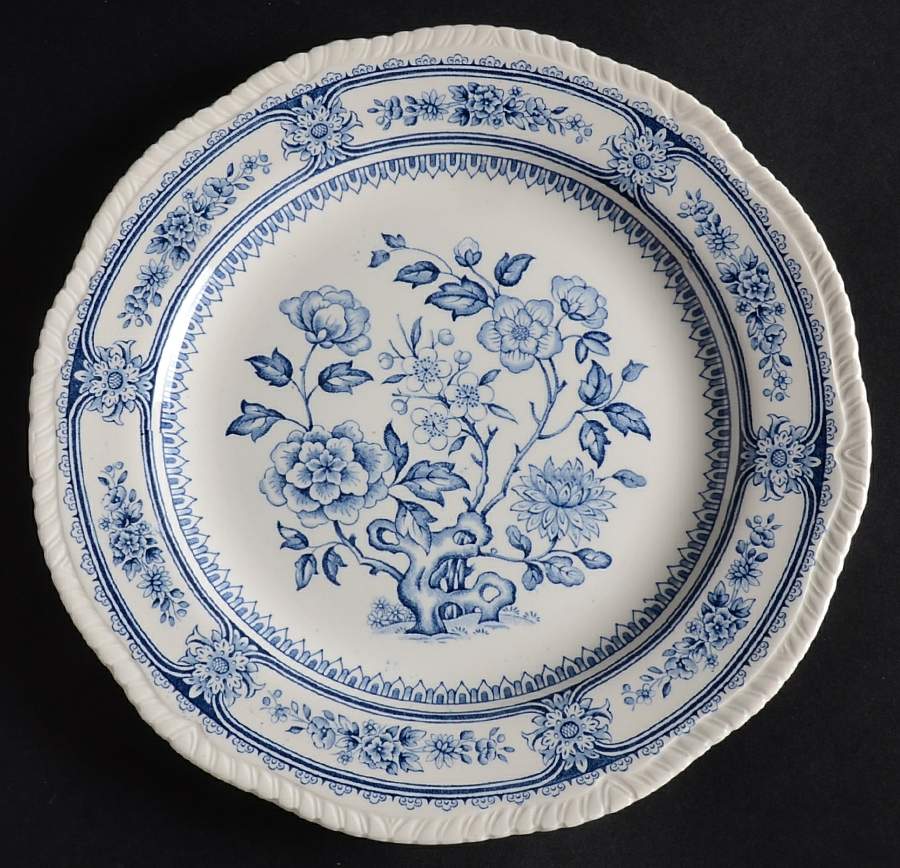 Dorset Blue (Scallop) Dinner Plate by Wood & Sons-1