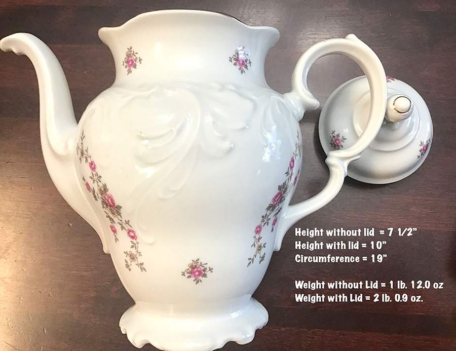 Tea Rose Coffee Pot & Lid by Wawel-1