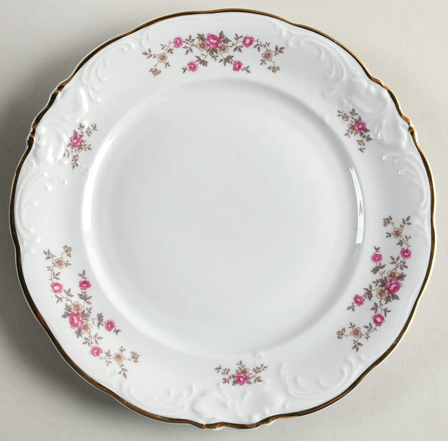 Tea Rose Luncheon Plate by Wawel-1