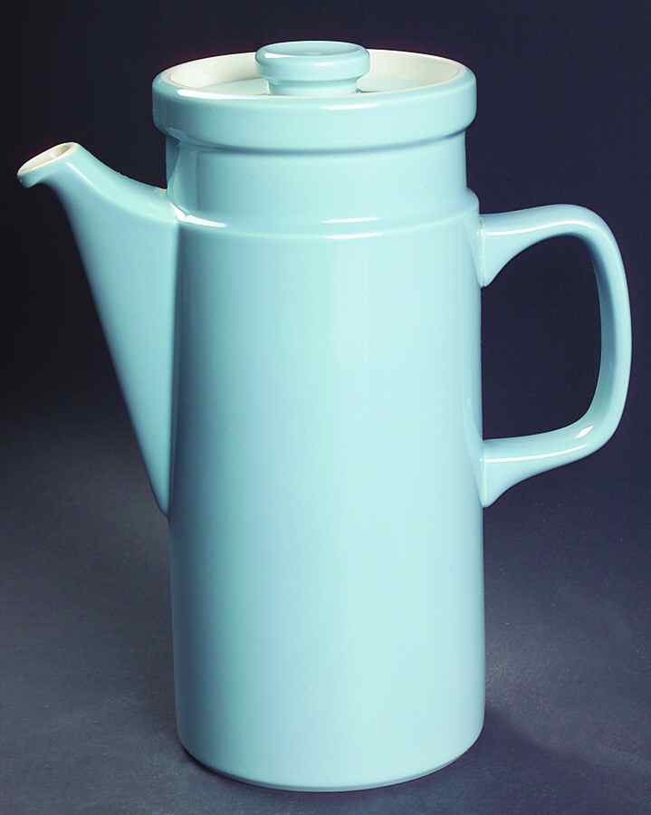 Summer Sky Blue (Sterling) Coffee Pot & Lid by Wedgwood-1