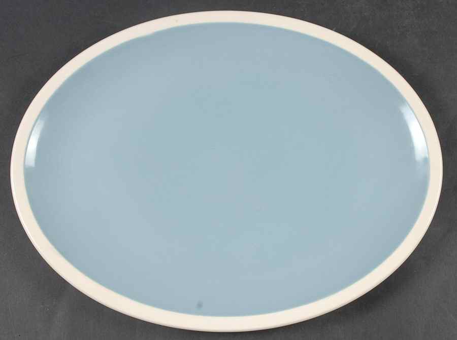 Summer Sky Blue (Sterling) 12" Oval Serving Platter by Wedgwood-1