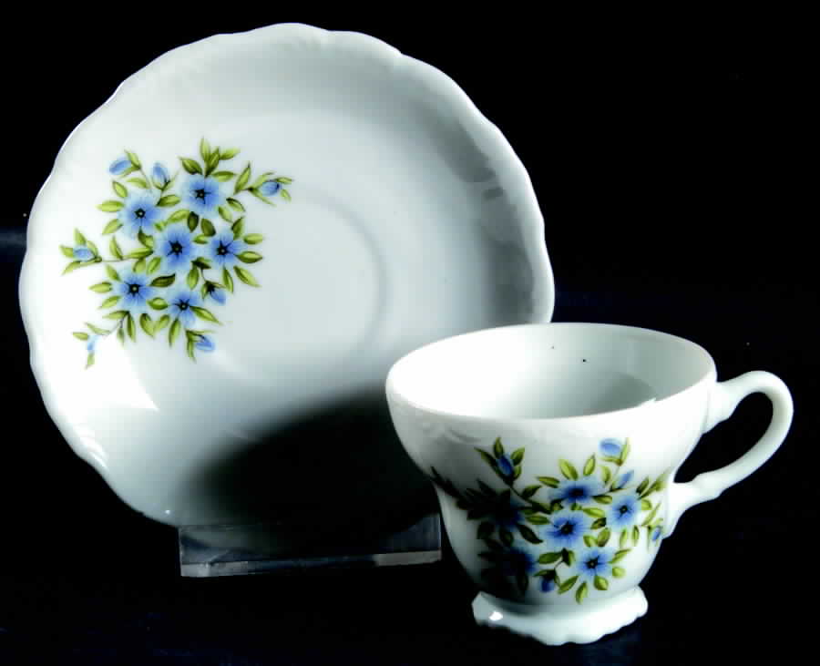 Candia Flat Cup & Saucer Set by Walbrzych-1