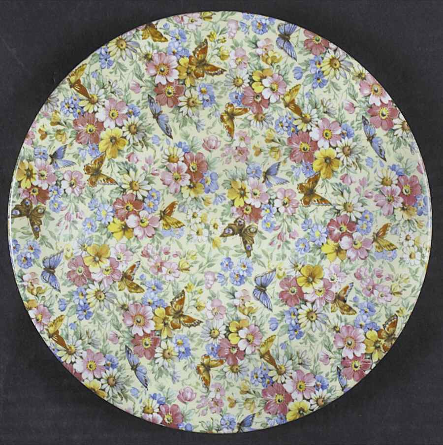 Butterfly Chintz Luncheon Plate by Wade (England)-1