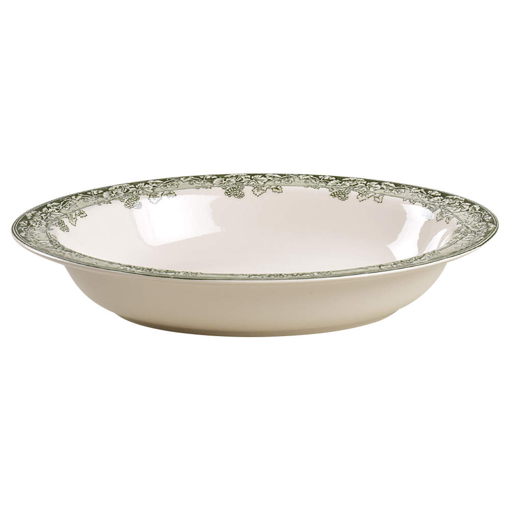 Kent Green Vine (Williams Sonoma) 11" Oval Vegetable Bowl by Wedgwood-1