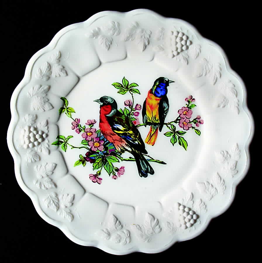 Paneled Grape Bird Series Luncheon Plate by Westmoreland-1