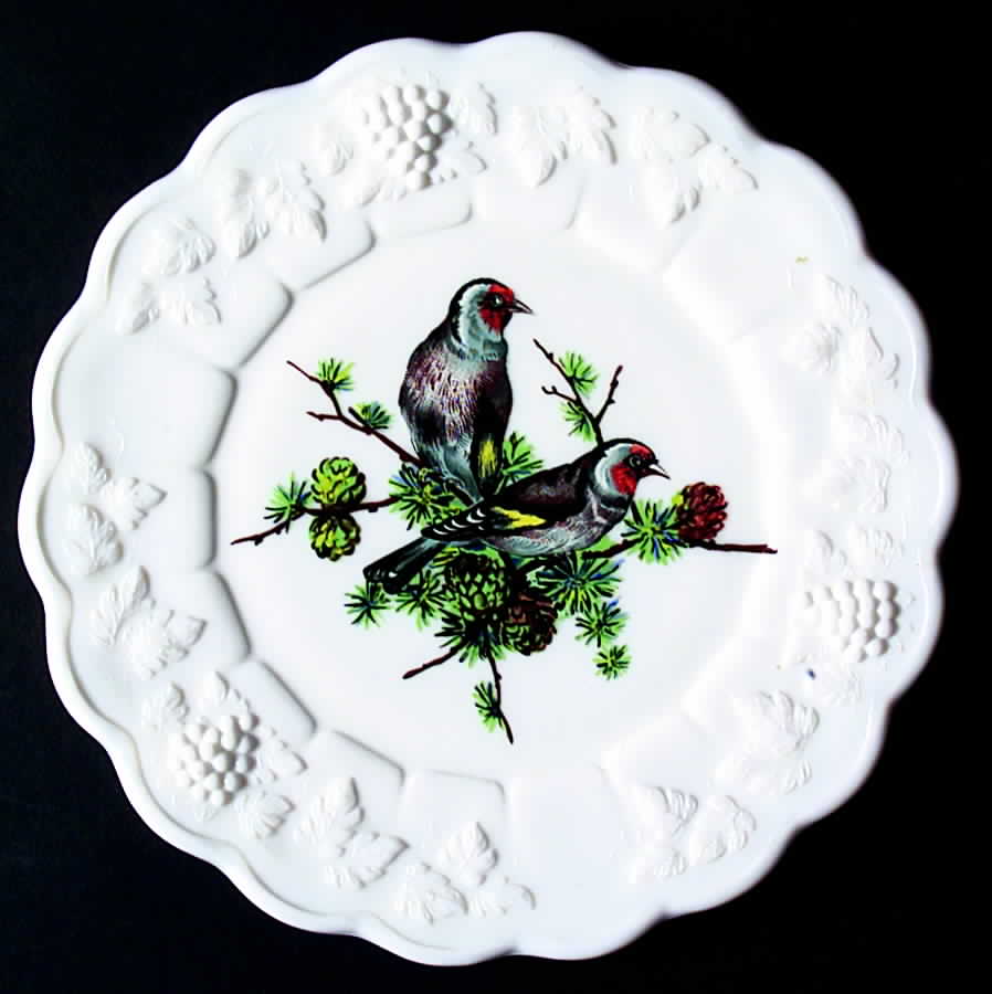 Paneled Grape Bird Series Luncheon Plate by Westmoreland-1