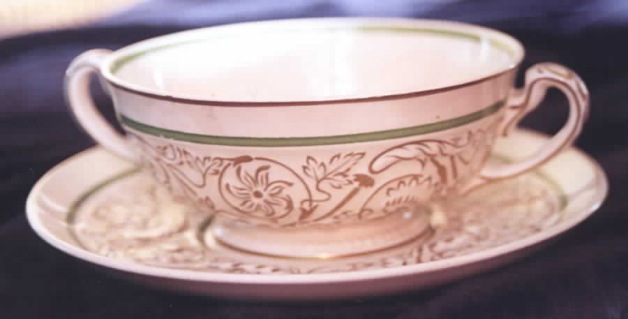 GM5412 Footed Cream Soup Bowl & Saucer Set by Wedgwood-1