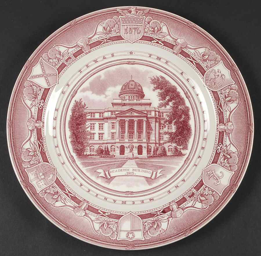 Texas A & M University Mulberry Dinner Plate by Wedgwood-1