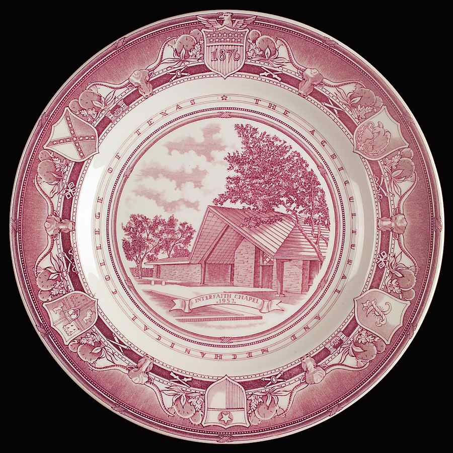 Texas A & M University Mulberry Dinner Plate by Wedgwood-1