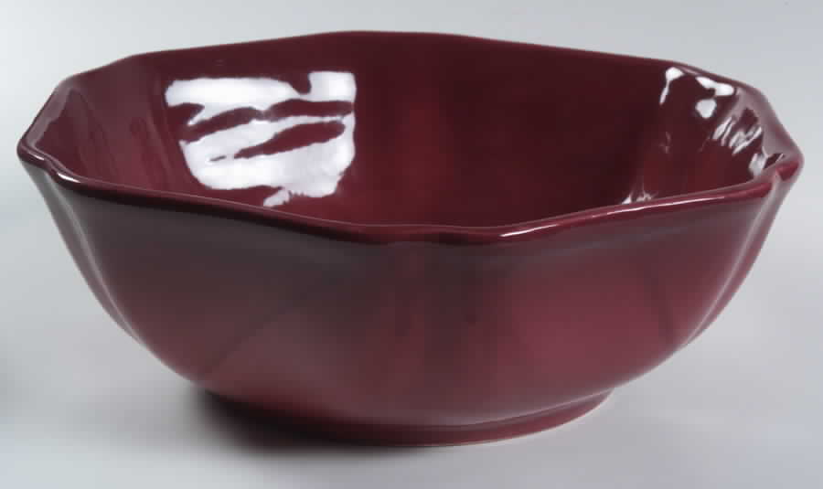 Tuscany Burgundy 11" Large Salad Serving Bowl by Waverly-1