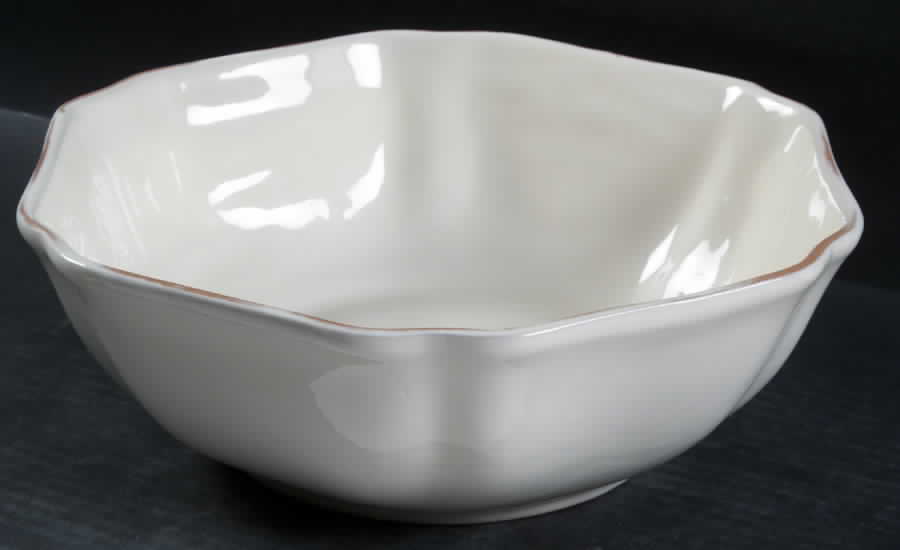 Tuscany Vanilla 11" Large Salad Serving Bowl by Waverly-1