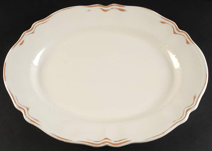 Tuscany Vanilla 17" Oval Serving Platter by Waverly-1