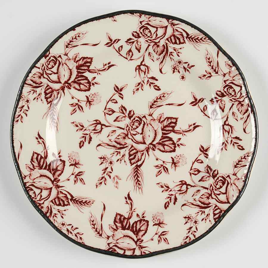 Colonial Rose Pink Bread & Butter Plate by Wood & Sons-1