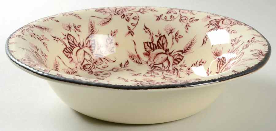 Colonial Rose Pink 9" Round Vegetable Bowl by Wood & Sons-1