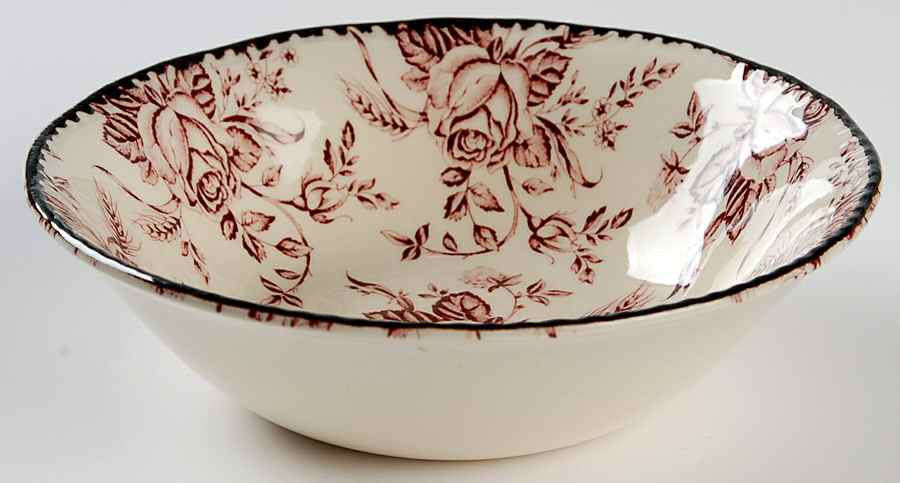 Colonial Rose Pink Coupe Cereal Bowl by Wood & Sons-1