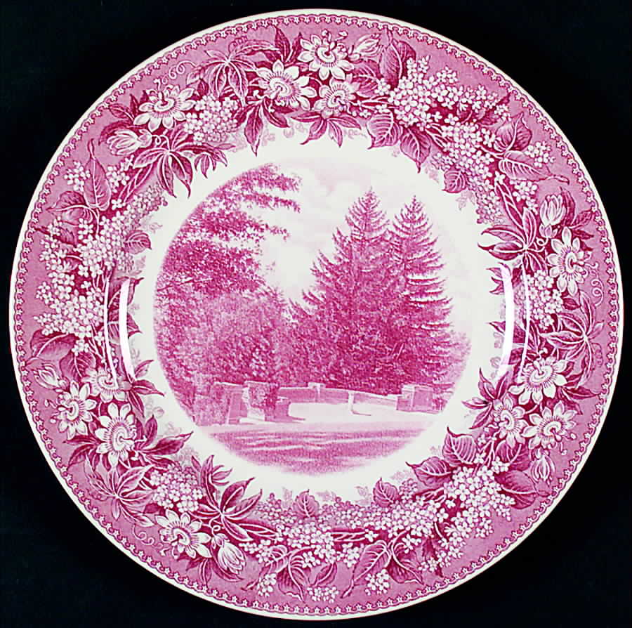 Denison University Pink Dinner Plate by Wedgwood-1