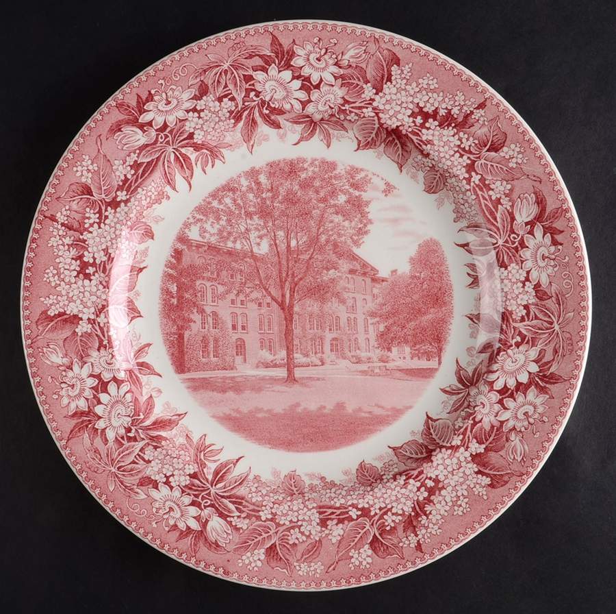 Denison University Pink Dinner Plate by Wedgwood-1