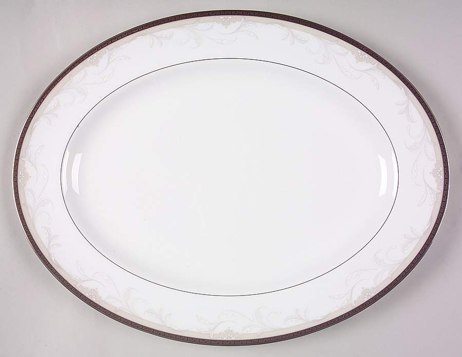 Brocade 15" Oval Serving Platter by Waterford China-1