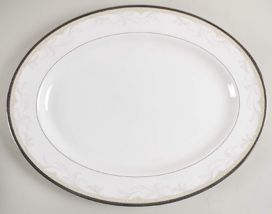 Brocade 15" Oval Serving Platter by Waterford China-1
