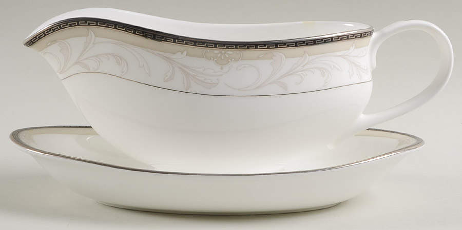 Brocade Gravy Boat & Underplate by Waterford China-1