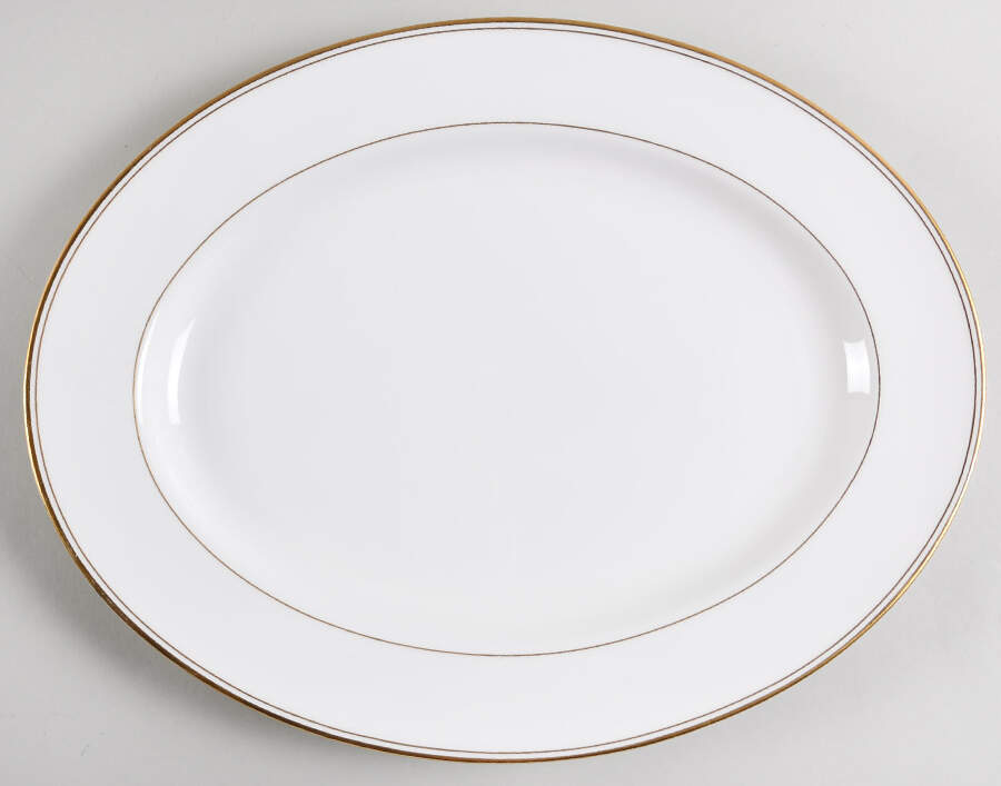 Kilbarry Gold 15" Oval Serving Platter by Waterford China-1