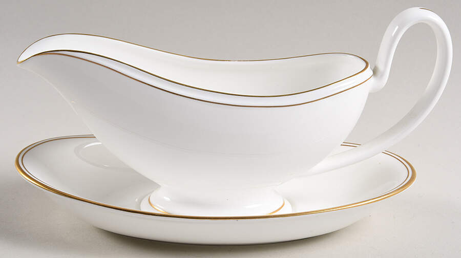 Kilbarry Gold Gravy Boat & Underplate by Waterford China-1