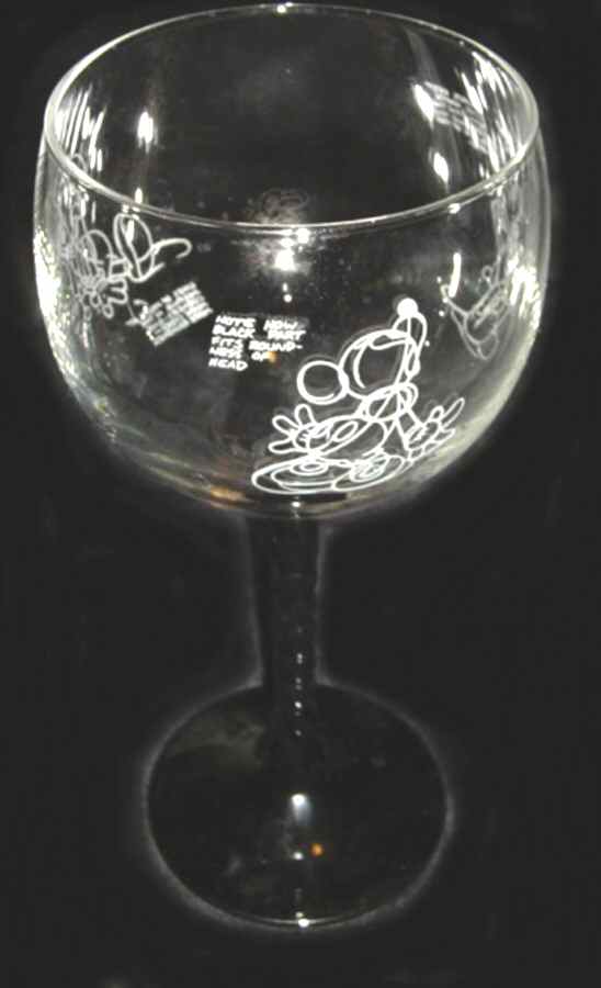 Mickey Mouse Sketch Glassware Goblet by Disney-1