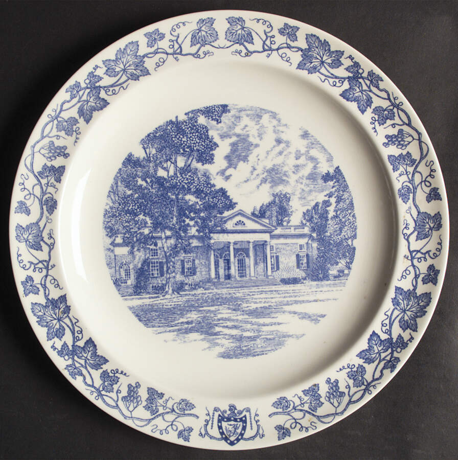 Monticello Blue (Grapevine Rim) Dinner Plate by Wedgwood-1