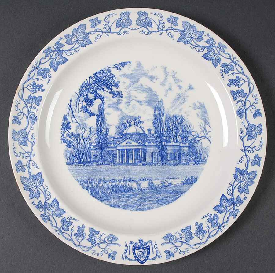Monticello Blue (Grapevine Rim) Dinner Plate by Wedgwood-1